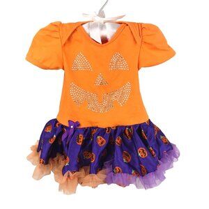 Baby Halloween Pumpkin One-Piece Costume Size Small 0-3 Months